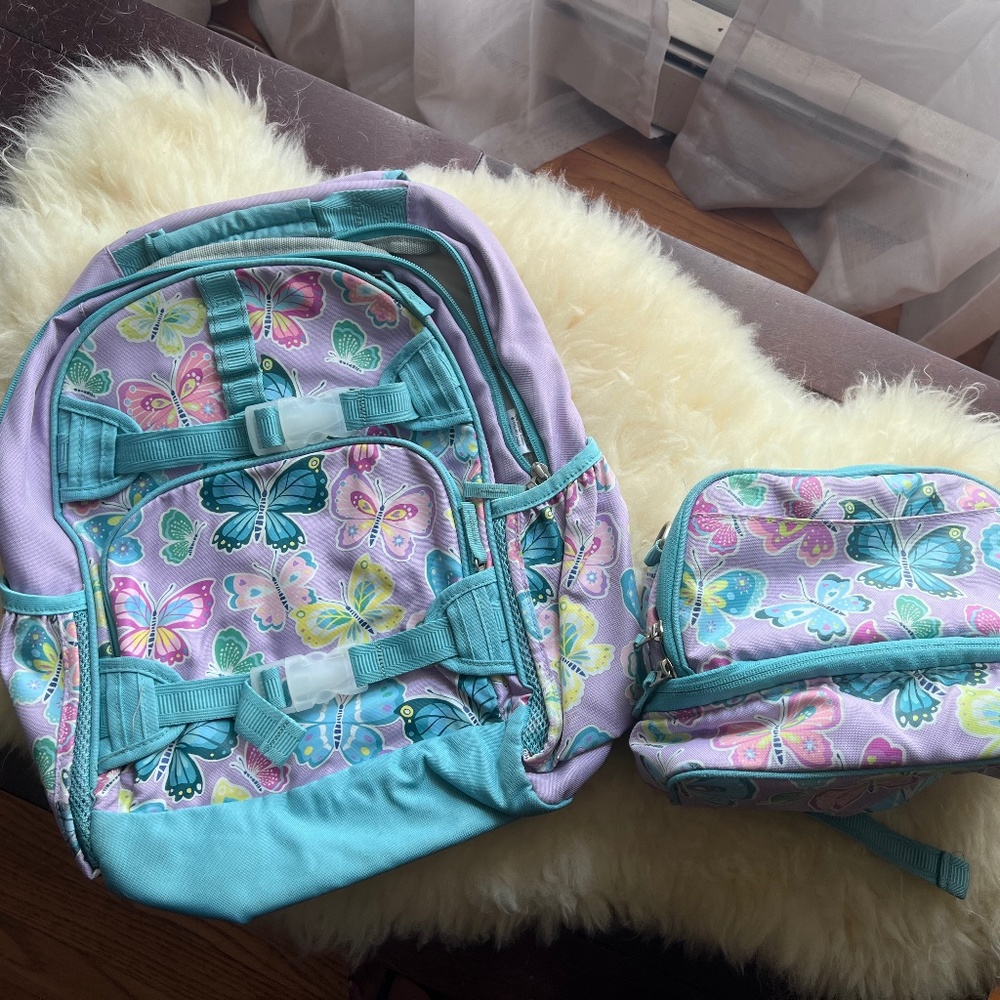 Pottery Barn Kids Mackenzie Glow in the dark LARGE Backpack and Lunchbag